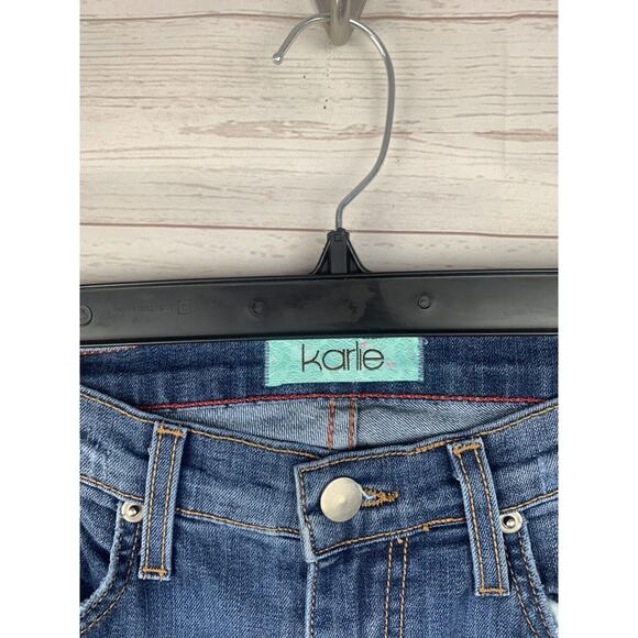 Karlie Denim Jeans 26 X 30 Skinny Mid Rise Distressed Ladies sz‎ 26/3 - Picture 3 of 7